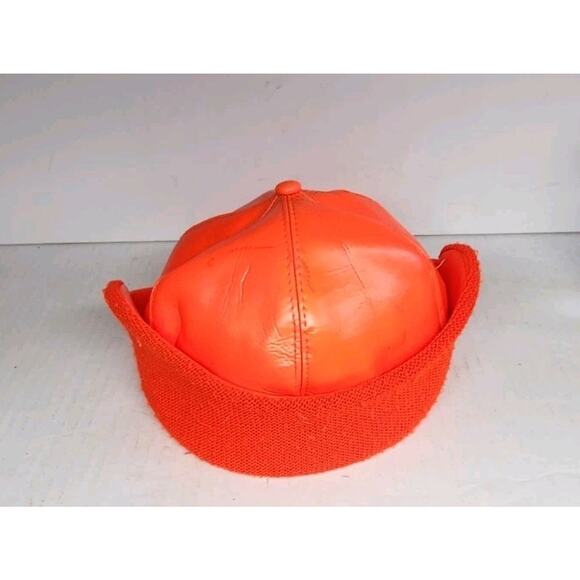 Vintage Ted Williams Hunting Hat Orange Folding Ear Warmers Sz 7 1/8 Sears - Picture 13 of 15